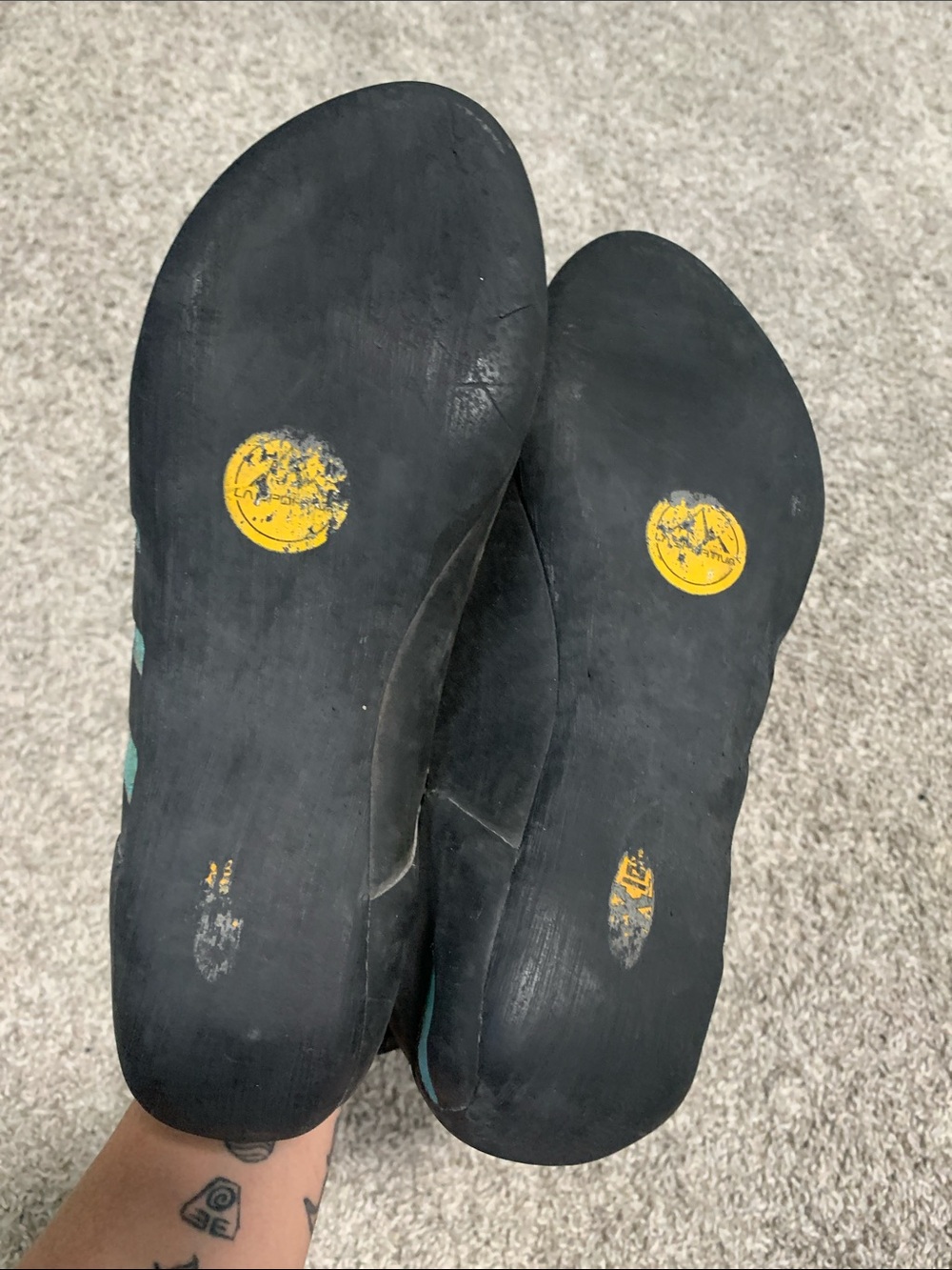 La Sportiva Tarantulace Teal and Gray Climbing Shoes - Picture 7 of 8